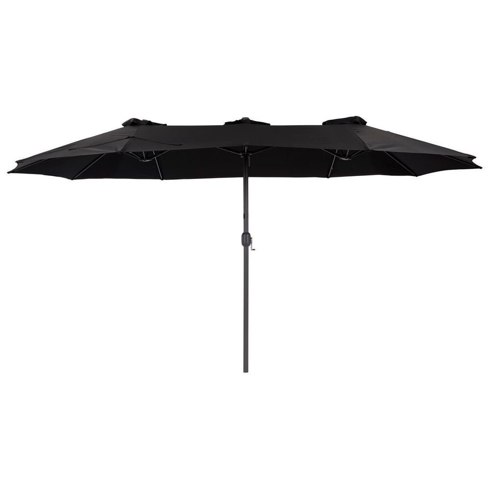CorLiving Bertha 15" Black Double Umbrella without Base, , large