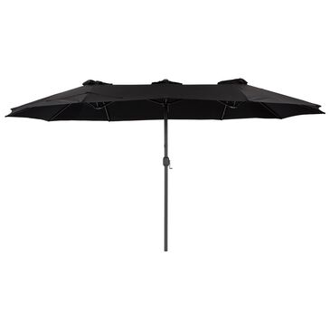 CorLiving Bertha 15" Black Double Umbrella without Base, , large