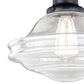 Vaxcel Huntley 12" 1-Light Semi Flush Mount with Clear Glass Shade in Oil Rubbed Bronze, , large