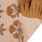 Creative Coop Cozy 60"x 50" Cotton Slub Printed Throw with Velvet Ruffle in Multicolor, , large