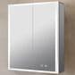 Lexora Home Mesa 24" x 32" LED Mirror Medicine Cabinet with Defogger in Aluminium, , large