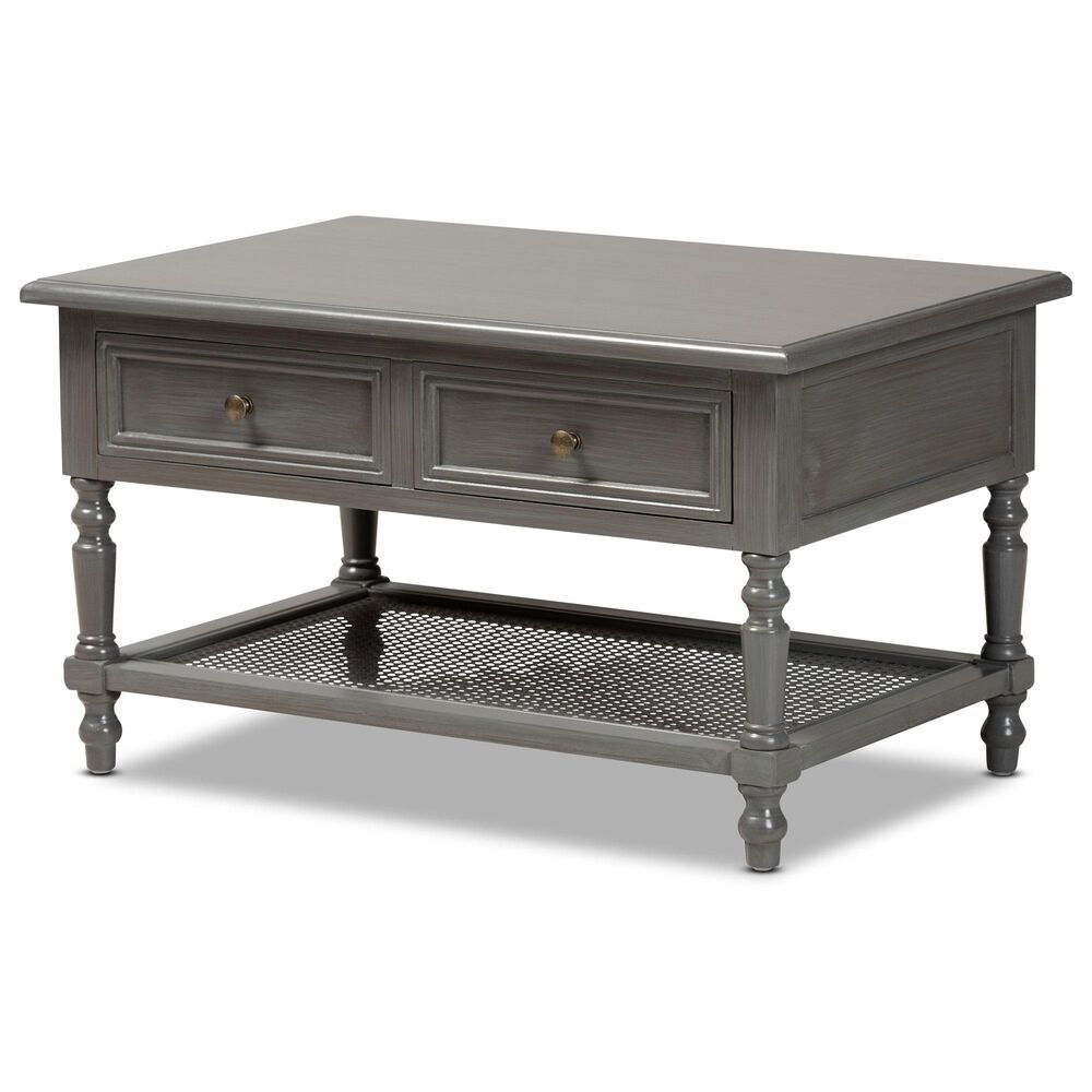Baxton Studio Sheldon Coffee Table in Grey, , large