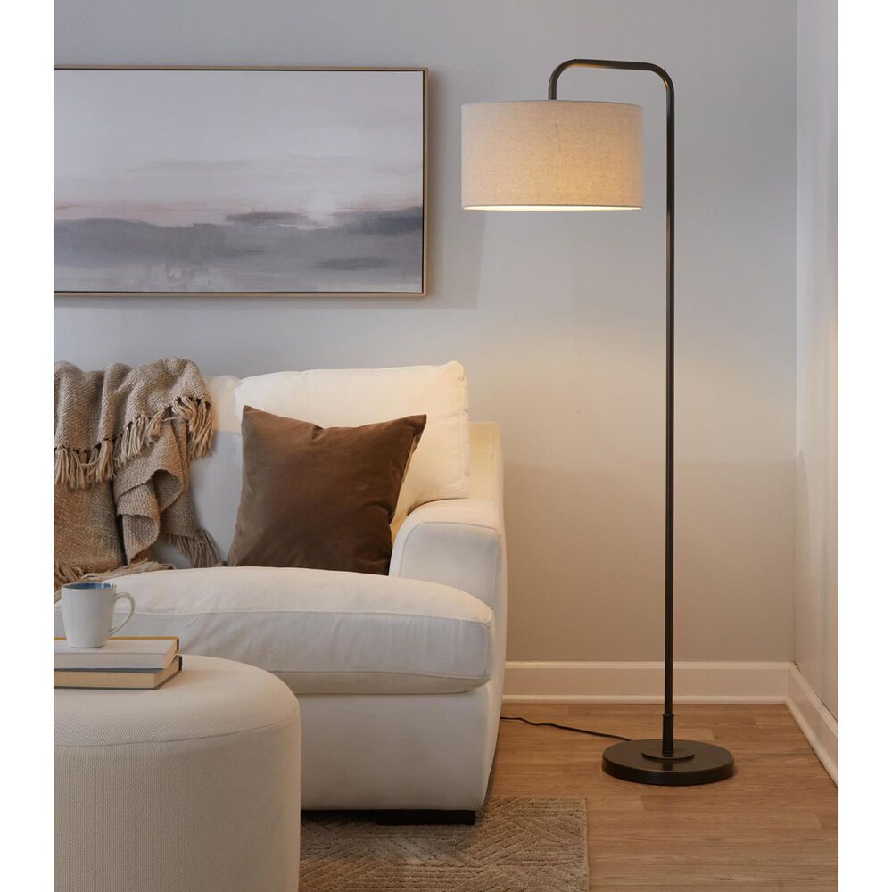 LumiSource Puck 63" Metal Floor Lamp in Oil Rubbed Bronze, , large