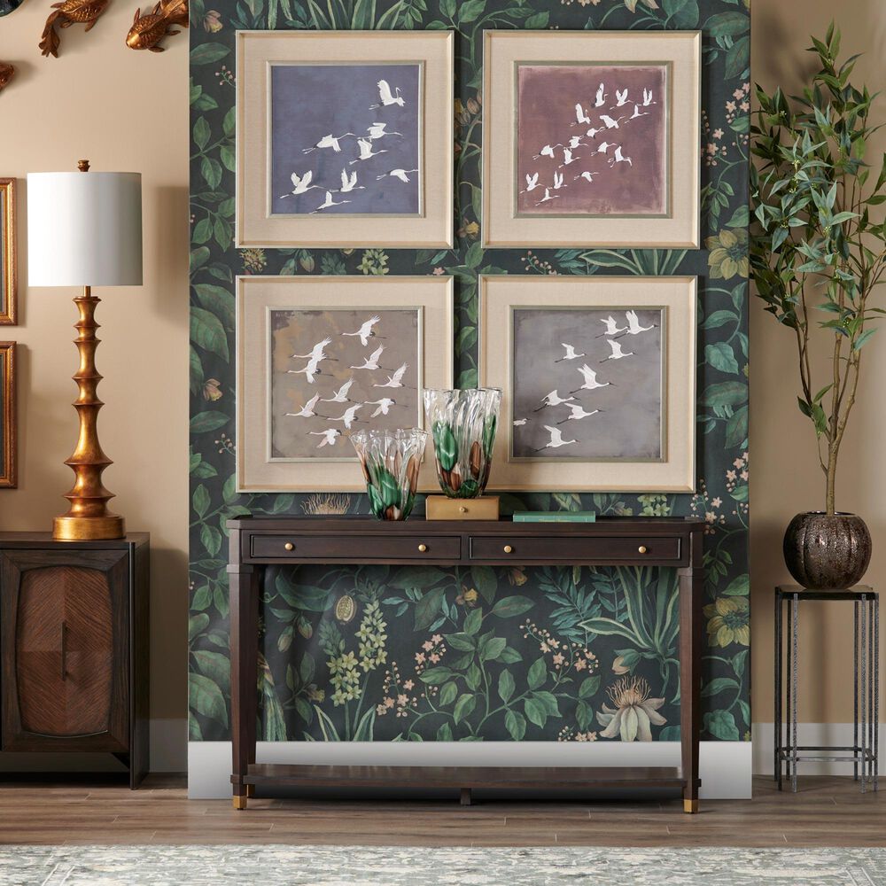 Slatehouse Carrington Console Table in Dark Brown and Antique Gold, , large
