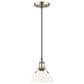 Golden Lighting Orwell 1-Light Small Pendant with Opal Glass Shade in Aged Brass, , large