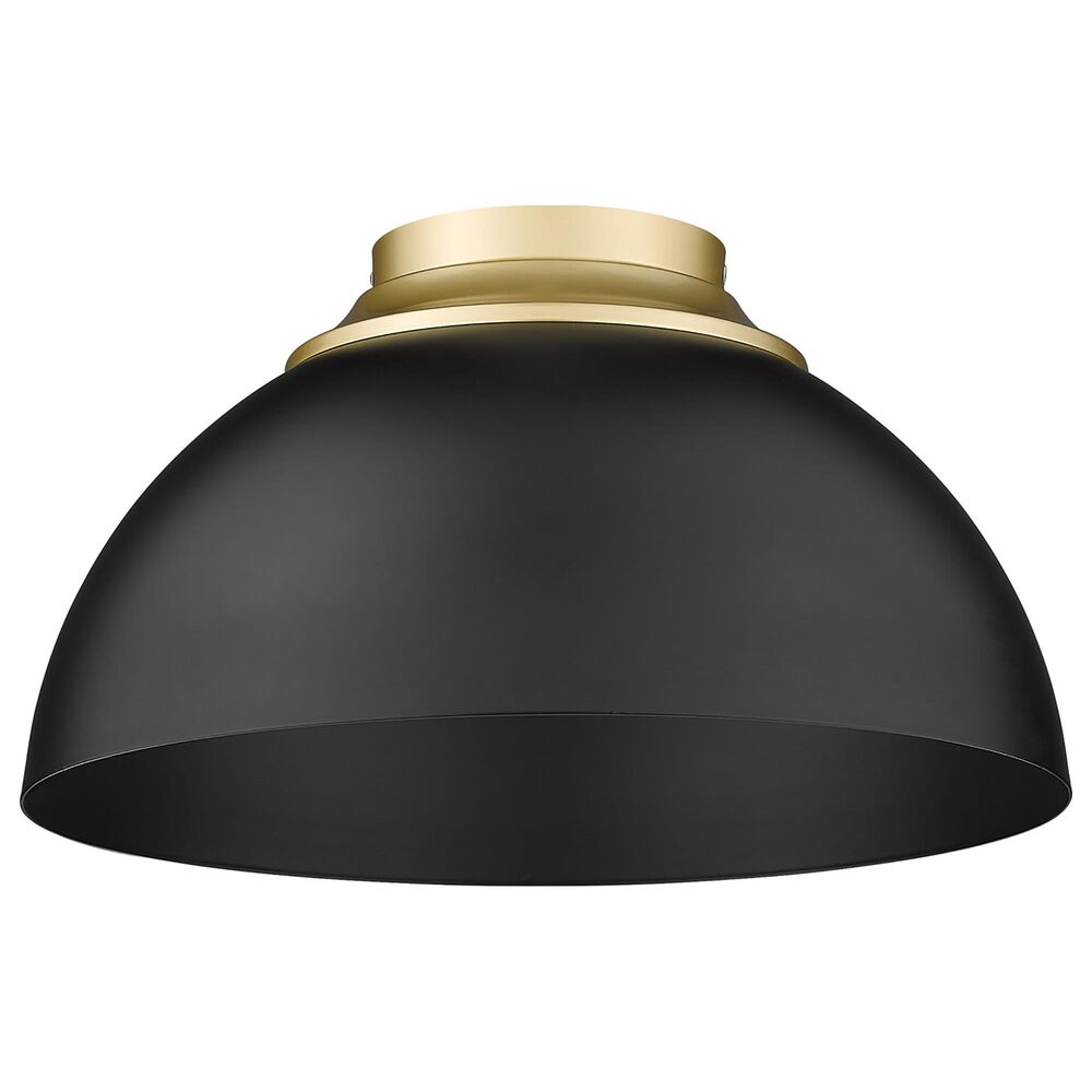 Golden Lighting Zoey Flush Mount in Black and Gold, , large