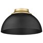 Golden Lighting Zoey Flush Mount in Black and Gold, , large