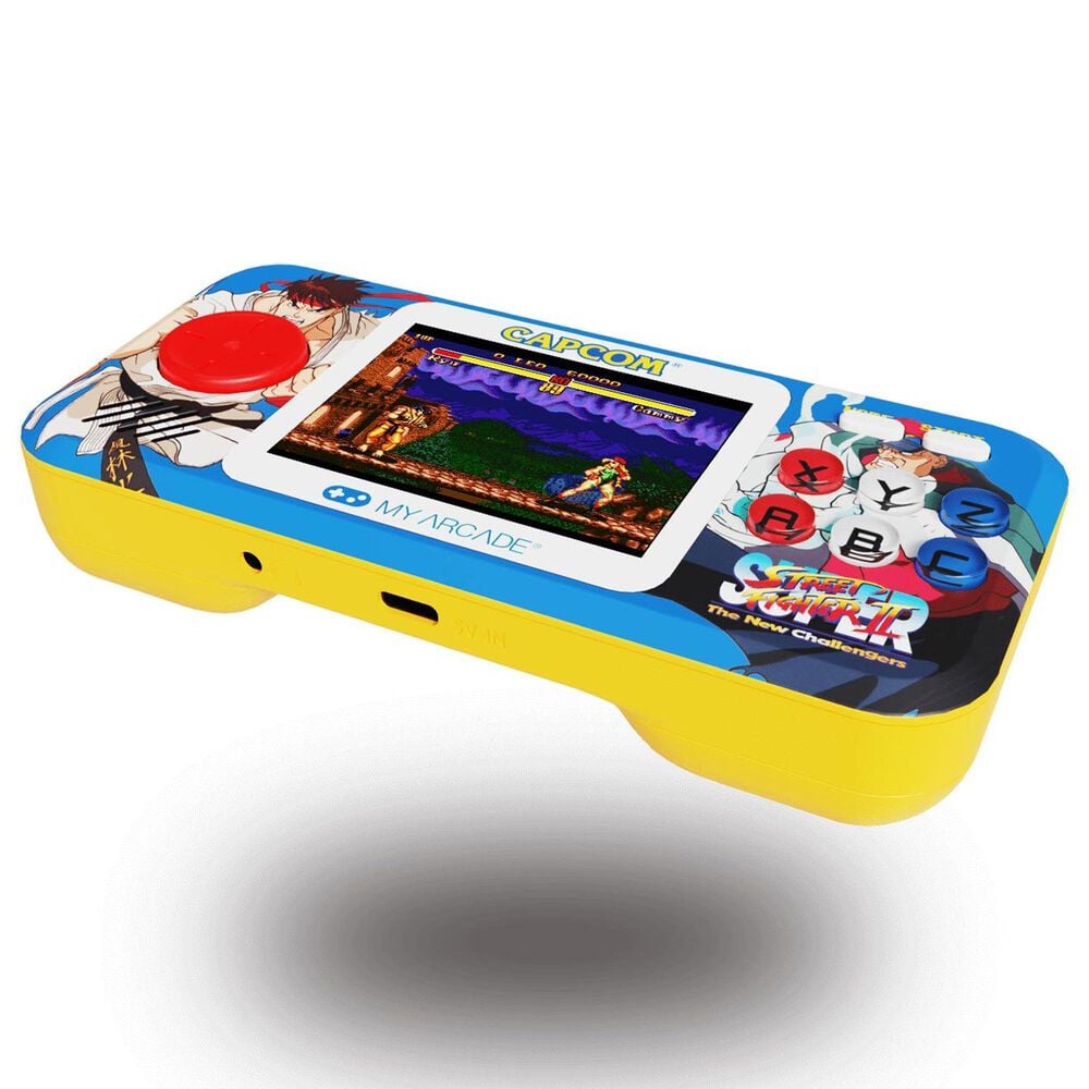 My Arcade Street Fighter II  Pocket Player Pro Controller in Blue and Yellow, , large