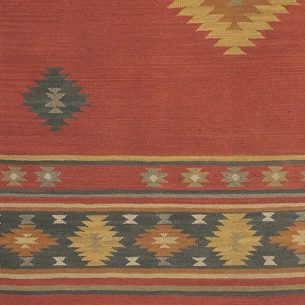 Surya Jewel Tone 9&#39; x 13&#39; Rust, Dark Blue, Charcoal, Camel, Tan, Olive and Brown Area Rug, , large