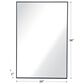 Garber Collection Rectangular Metal Wall Mirror in Black, , large