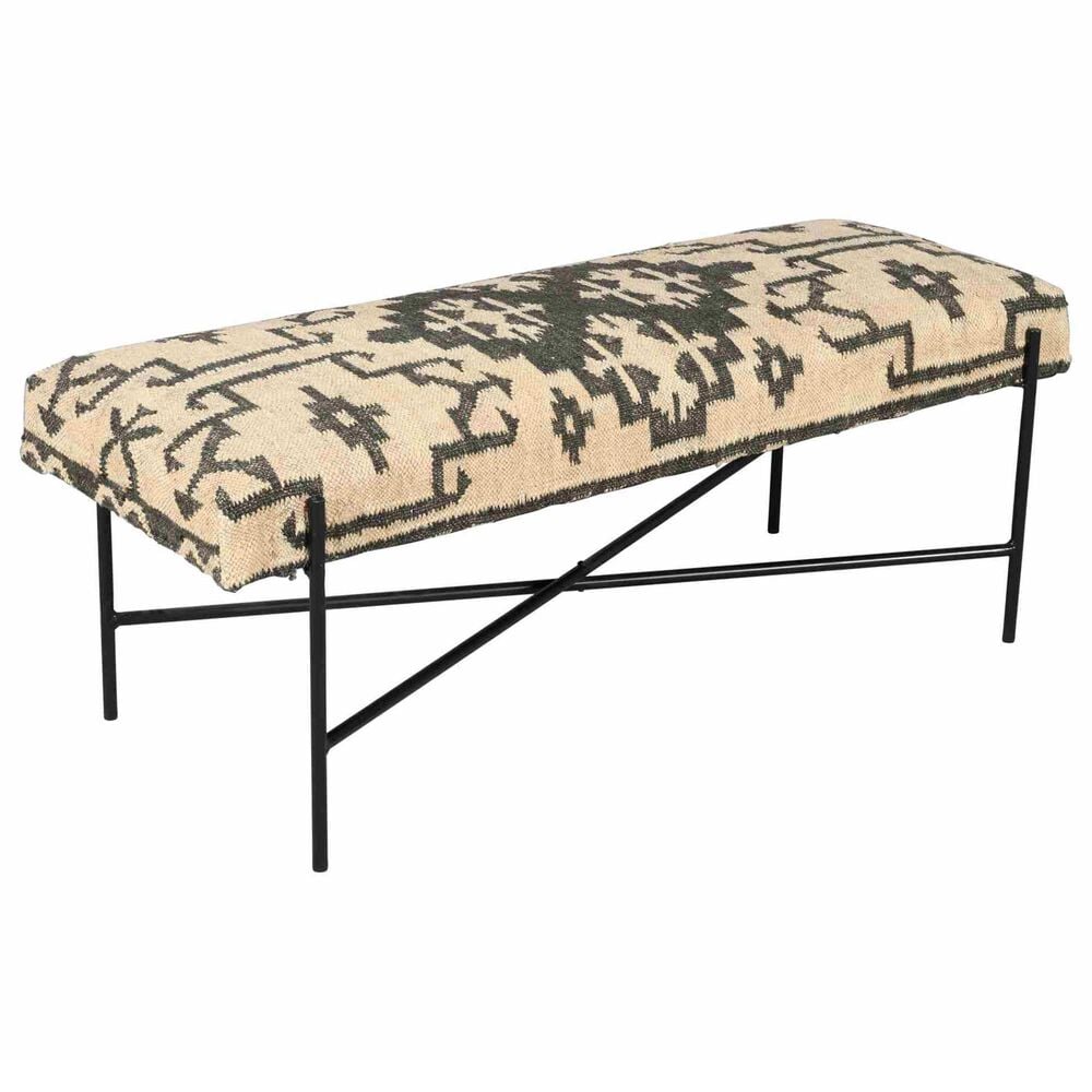 LR Home Barkely Accent Bench in Black, , large