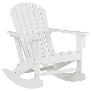 Ashley Sundown Treasure Patio Rocking Chair in White, , large