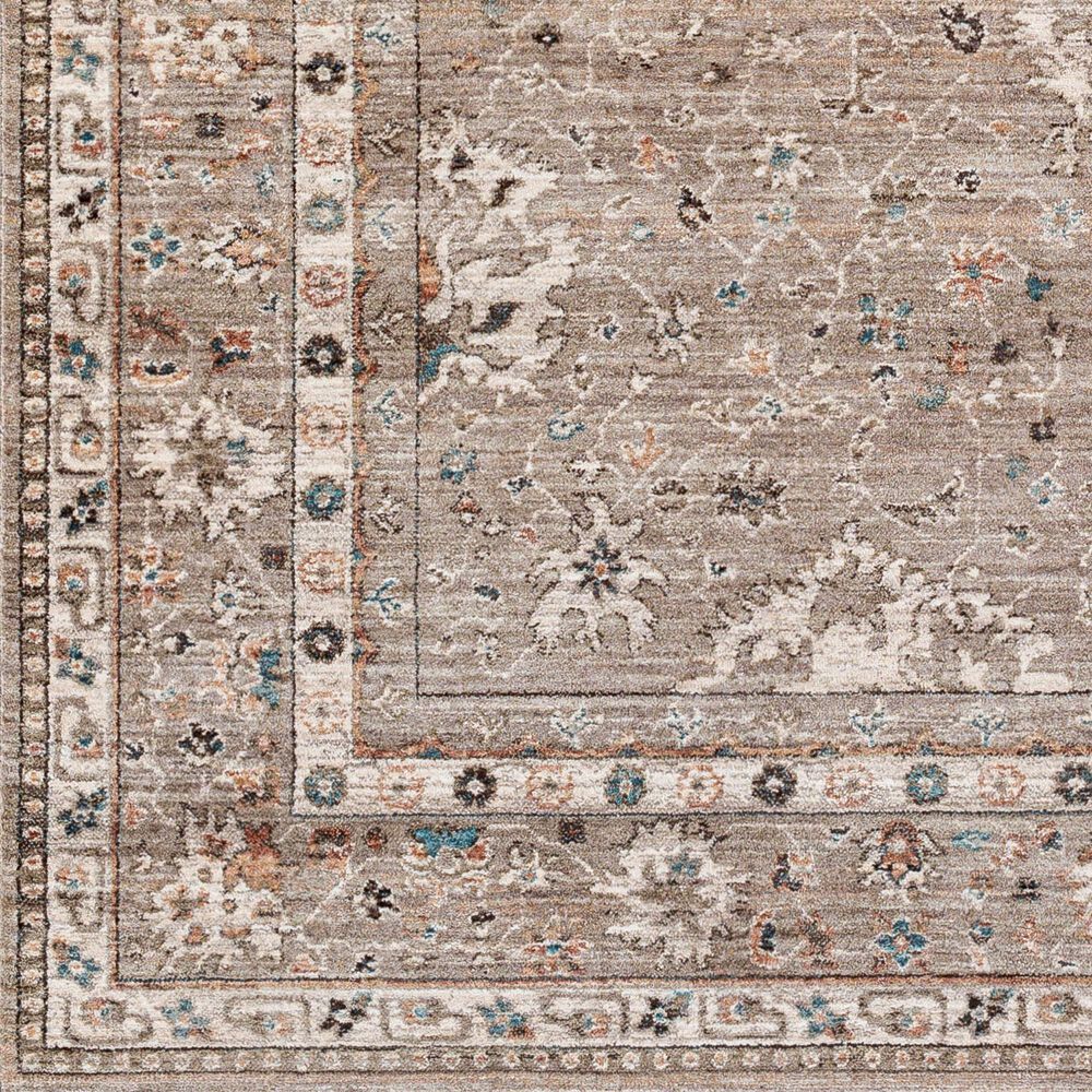 Surya Carlisle 5&#39;3&quot; Round Sage, Ivory, Pale Blue, Charcoal and Brown Area Rug, , large