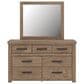 Ashley Oliandon 7 Drawer Dresser and Mirror in Light Brown, , large