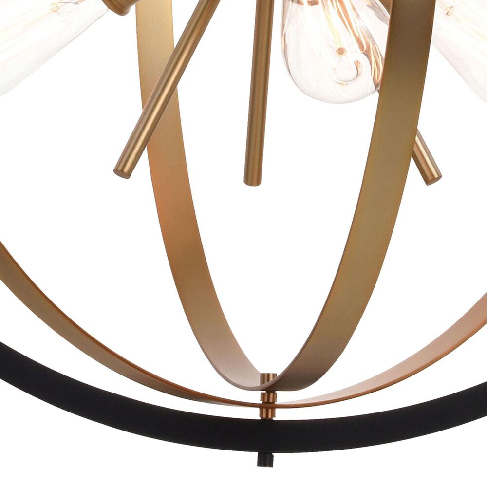 Vaxcel International Co. Ltd. Estelle 6-Light Pendant in Natural Brass and Matte Black, , large