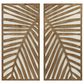 Hearth and Haven 32" x 16" Wood Panel Wall Decor in Dark Brown and White (Set of 2), , large