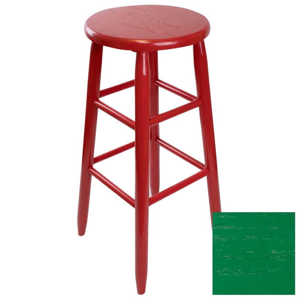Lakeside Garland Round Barstool in Woodleaf Green, , large