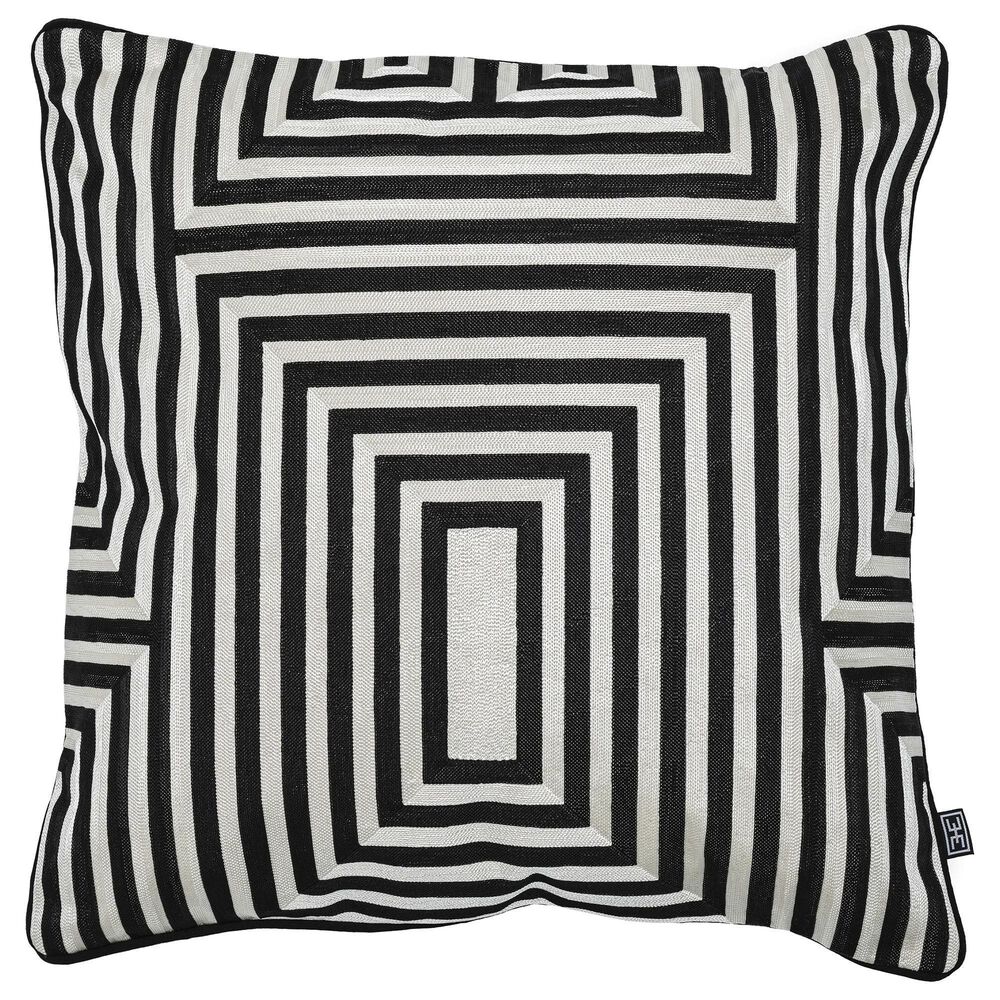 Eichholtz Spray 20" Square Throw Pillow in Black and White, , large