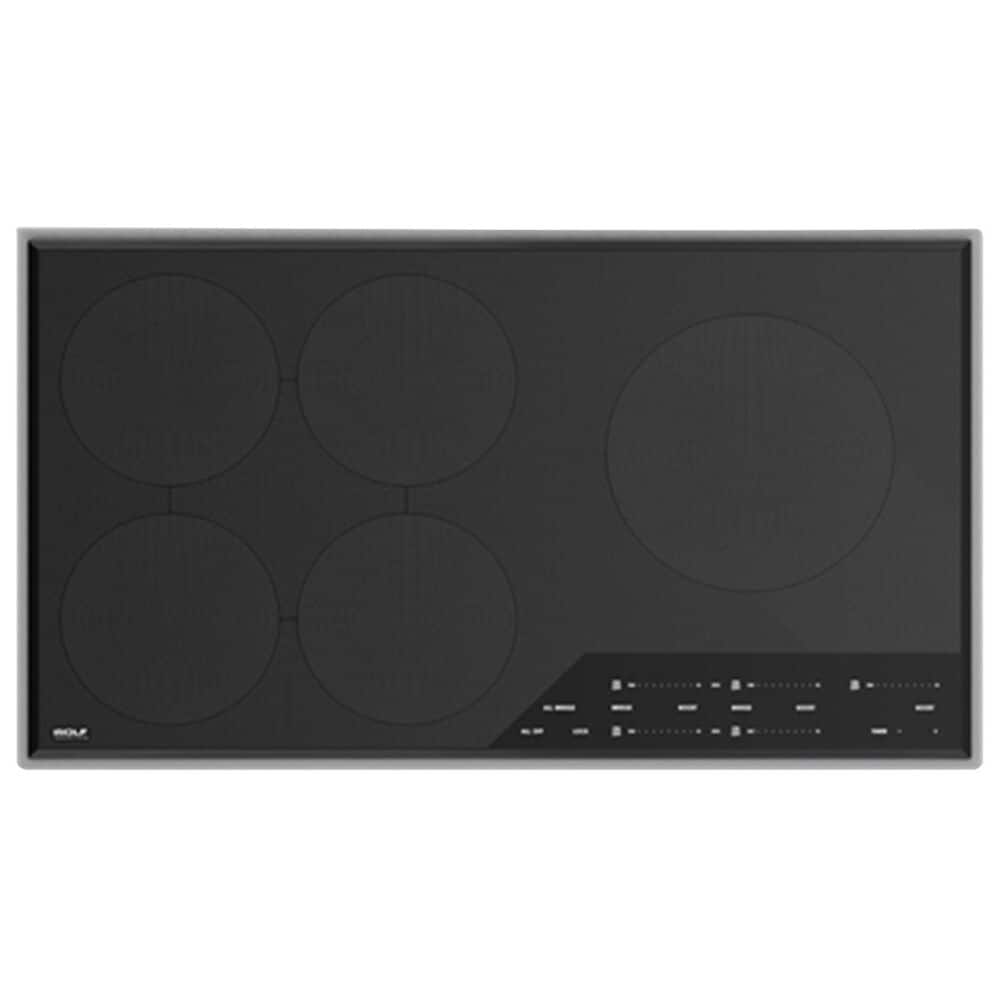Wolf 36" Transitional Framed Induction Black and Stainless Steel, , large