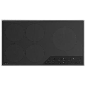Wolf 36" Transitional Framed Induction Black and Stainless Steel, , large