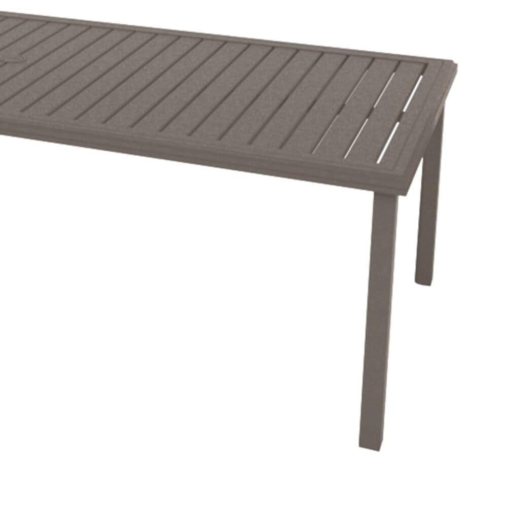 Tropitone Amici Patio Rectangular Dining Umbrella Table in Graphite - Table Only, , large