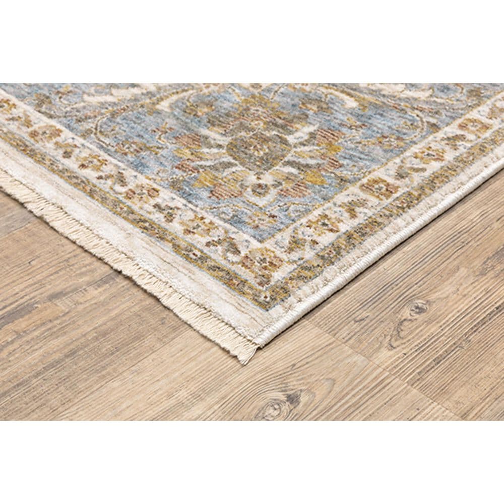 Oriental Weavers Maharaja Dakota 5091Z 6&#39;7&quot; x 9&#39;6&quot; Ivory and Blue Area Rug, , large