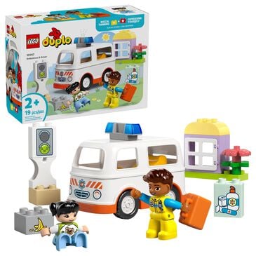 LEGO Duplo Ambulance and Driver Building Set in Multicolor, , large