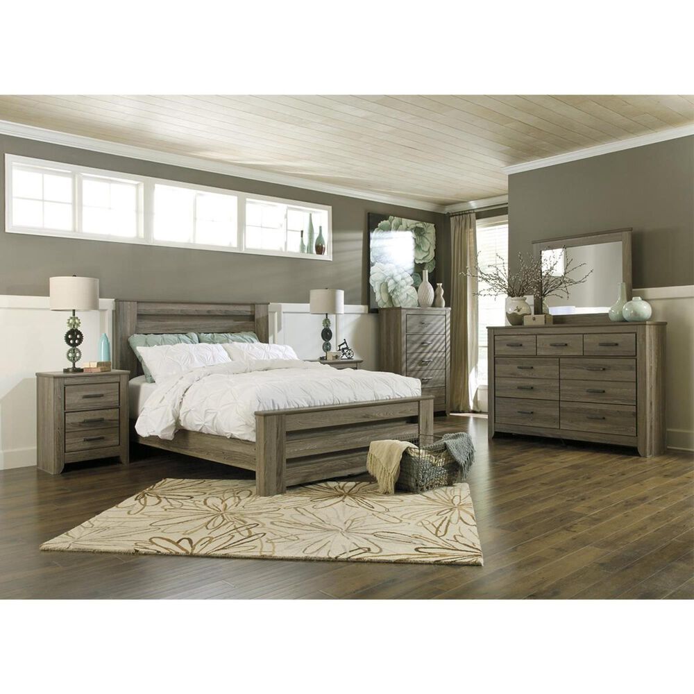 Signature Design by Ashley Zelen Dresser and Mirror in Warm Gray NFM