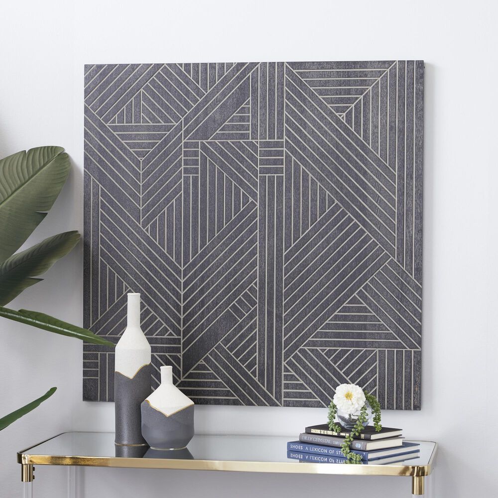 Maple and Jade 39&quot; x 39&quot; Wall Decor in Black, , large
