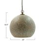 Teak Interiors 1-Light Glass Mosaic Pendant Lamp in Antique Gold, , large