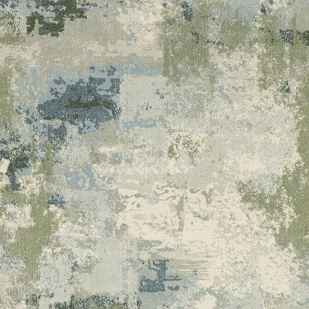 Oriental Weavers Branson Abstract 1&#39;10&quot; x 7&#39;3&quot; Blue and Green Runner, , large