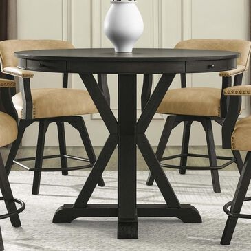 Steve Silver Rylie Black Counter Game Table with Folding Top, , large