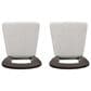 Hearth and Haven Upholstered Side Chair with Gray Cushion in Dark Brown (Set of 2), , large