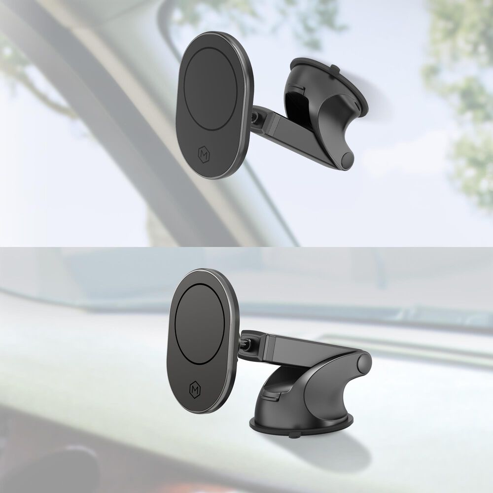 The Mighty Mount MagSafe Magnetic Combo with Vent and Dash Base in Matte Black, , large