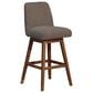 Blue River Amalie Swivel Barstool Stool with Taupe Boucle Cushion in Brown Oak, , large