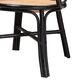 Baxton Studio Palesa Arm Chair in Black and Natural Brown, , large