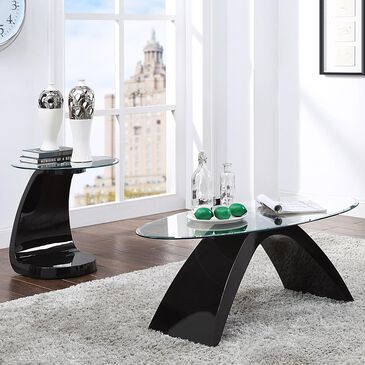 Furniture of America Bond 2-Piece Coffee Table Set in Black, , large