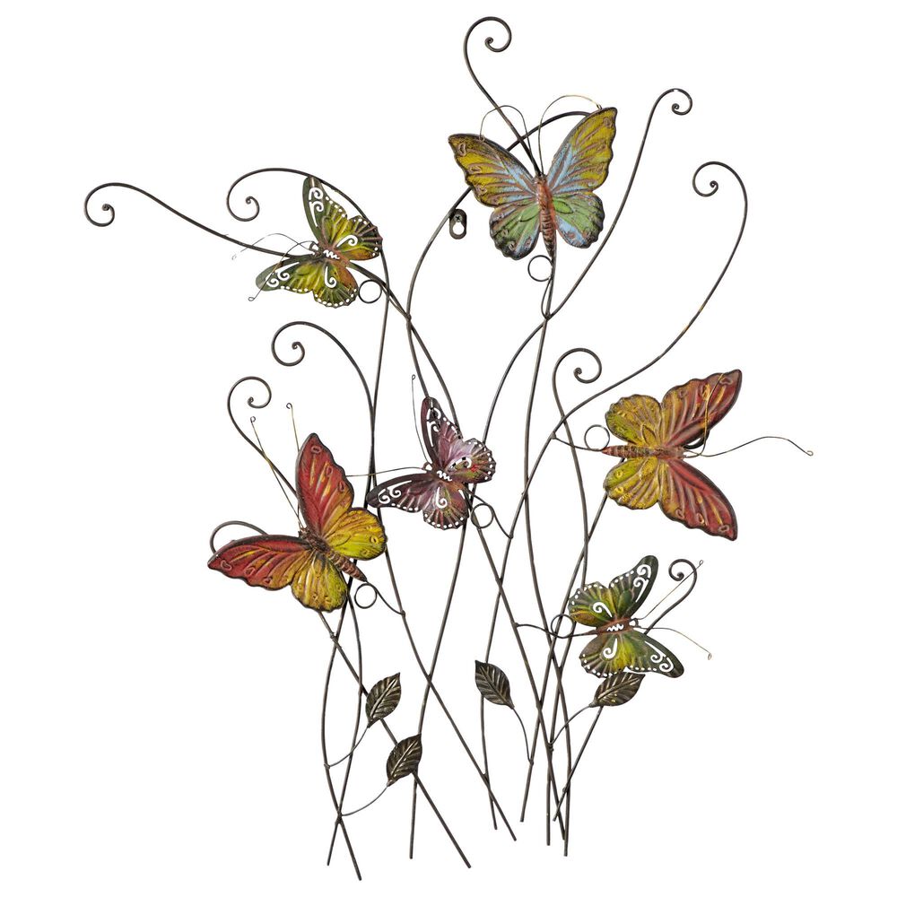 Maple and Jade 20" Eclectic Metal Outdoor Wall Decor in Brown, , large