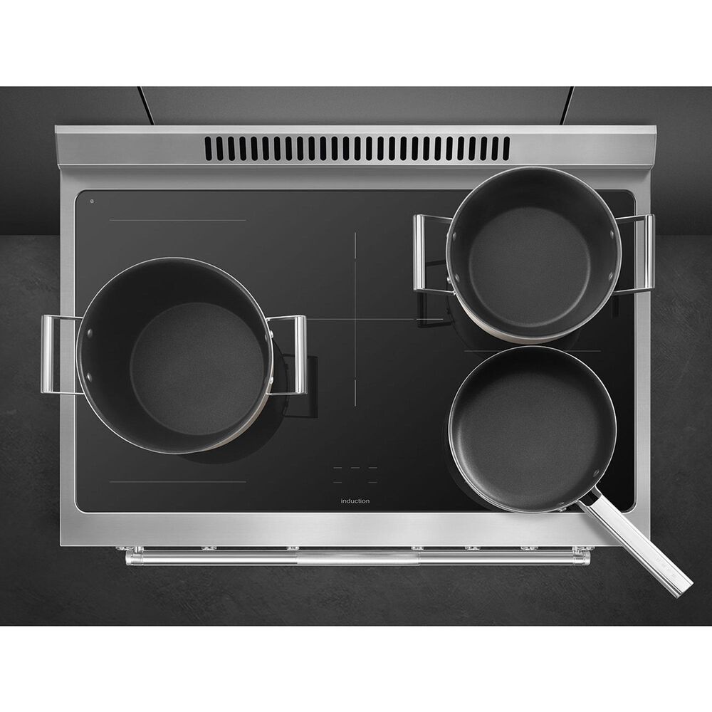 SMEG 4.45 Cu. Ft. Freestanding Electric Range in Matt Black, , large