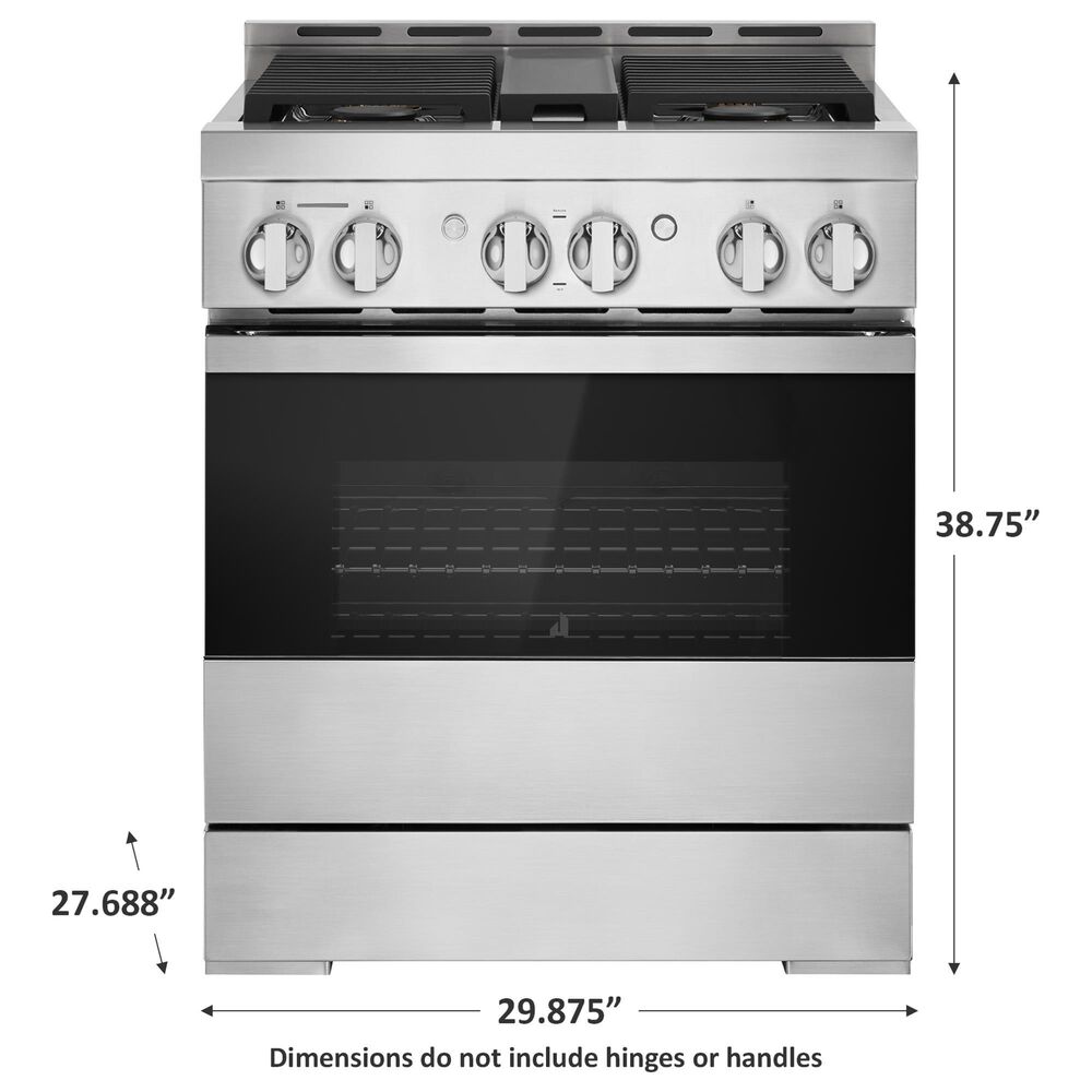 JennAir 30&quot; Self-Cleaning Professional Gas Range in Black Glass and Stainless Steel, , large