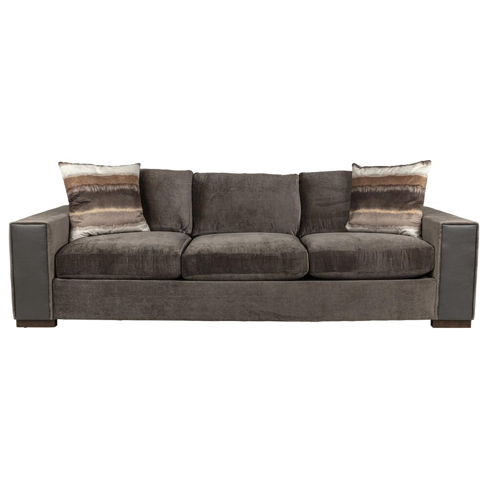 Massoud Manufacturing Modern Stationary Sofa in Drew Espresso, , large