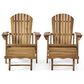 Noble House Hayle Patio Adirondack Chair in Natural Stained (Set of 2), , large