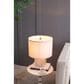 A&B Home Anita Table Lamp with Collapsible Shade in White and Gold, , large