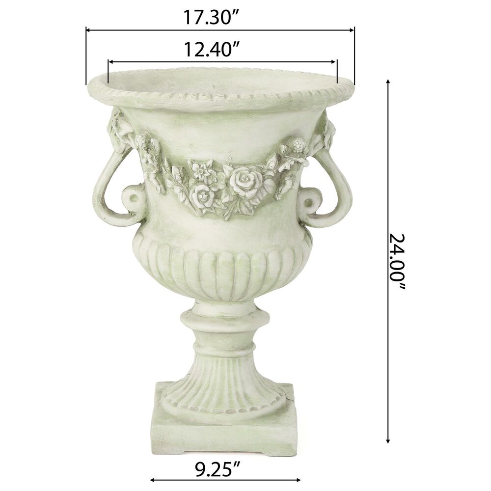 Hearth and Haven Outdoor Garden Urn Planter in White, , large