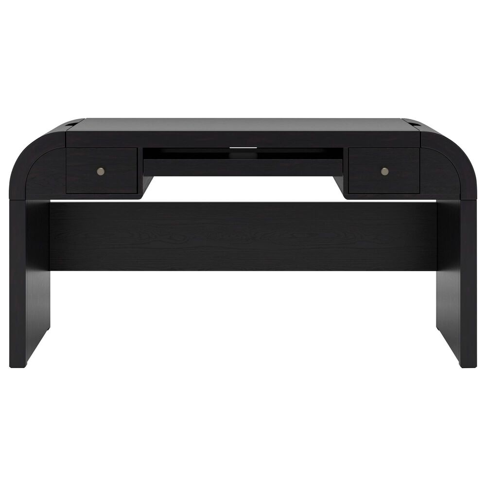 Ashley Rowanbeck 2-Piece Desk and Bookcase Set in Black, , large