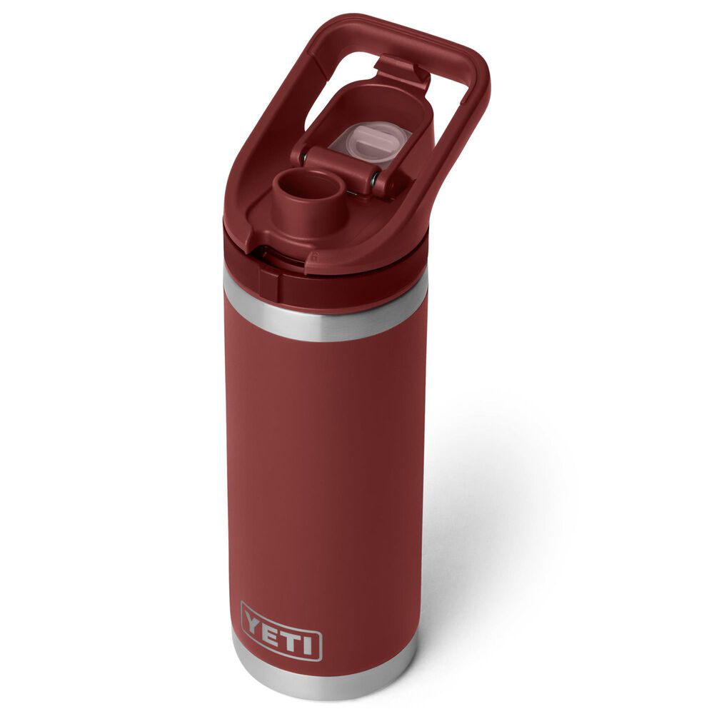 YETI Rambler 18 Oz Water Bottle with Color-Matched Flip Chug Cap in Stag Red, , large