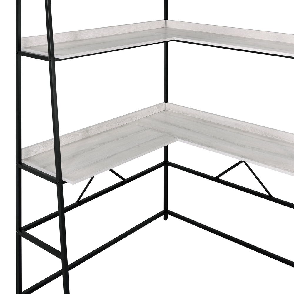 Furniture of America Darrel Desk in Black and Light Oak, , large