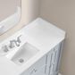 37B Kinsale 48" Single Bathroom Vanity Cabinet in Soft Blue with White Composite Stone Top and Backsplash, , large