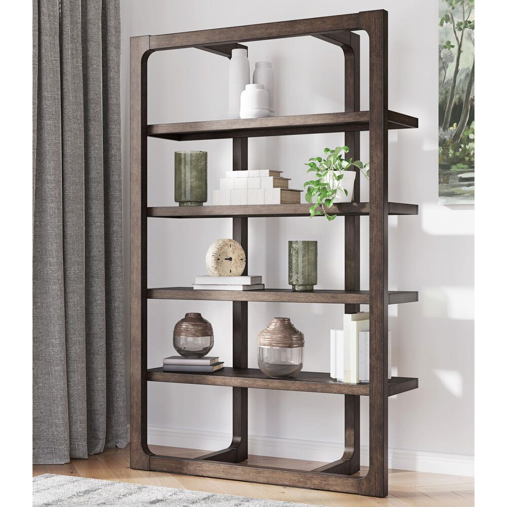 Ashley Breckington Bookcase in Dark Brown, , large