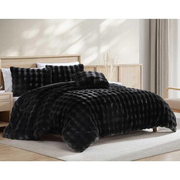 Hallmart Collectibles Bubble 4-Piece King Comforter Set in Black, , large